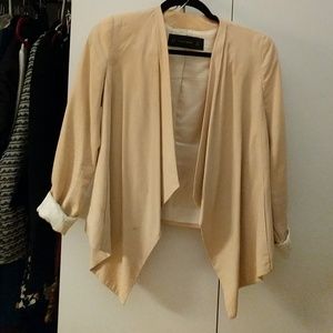 Zara Blush Waterfall Blazer